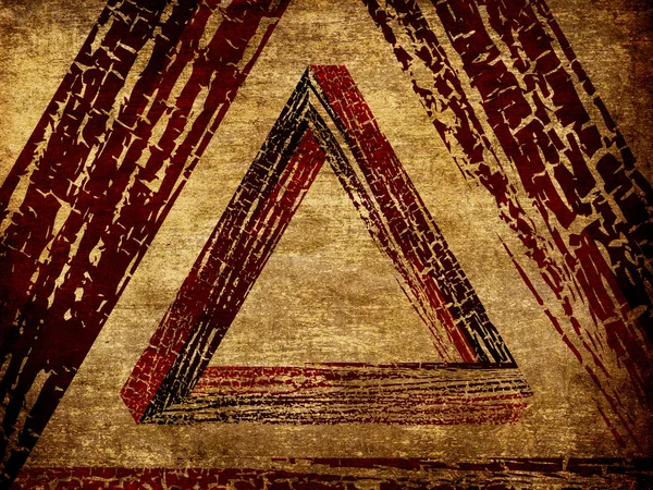 Grunge fantastische driehoek — Stockfoto