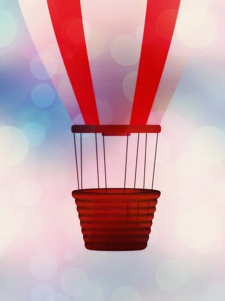 White red air balloon — Stock Photo, Image