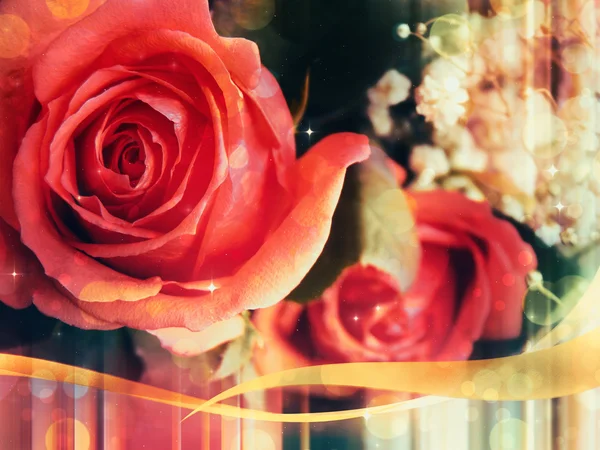 Tarjeta de rosas glamour — Foto de Stock