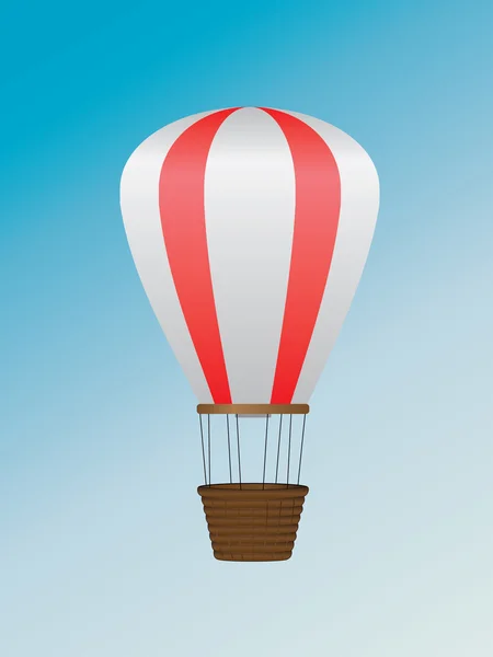 Weiß-roter Luftballon — Stockvektor