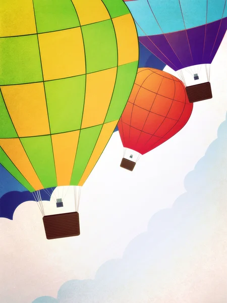 Air balloons in the sky — Stock Photo, Image