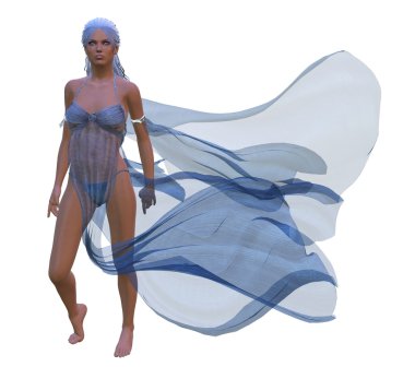 Kadın elbisesi üfleme içinde