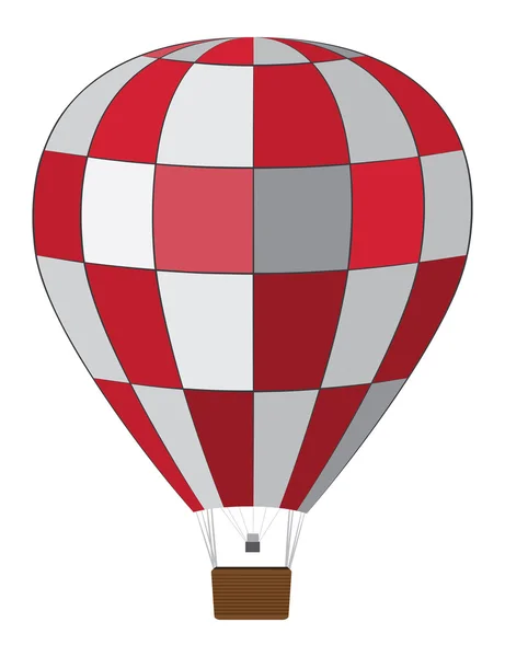 Globo de aire blanco rojo — Vector de stock