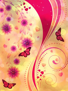 Pembe çiçek süsleme