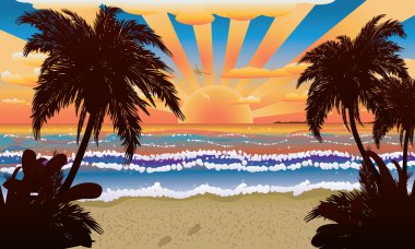 Sunset Beach avuç içi ile