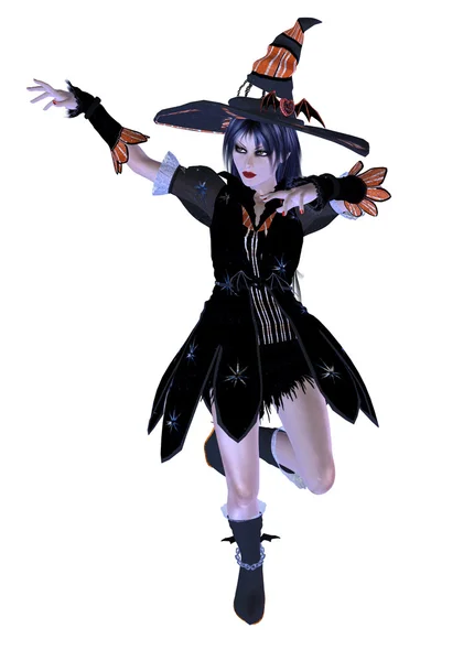 3d halloween witch — Stock Photo, Image