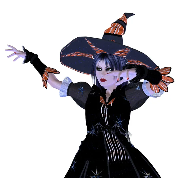 3d halloween witch — Stock Photo, Image