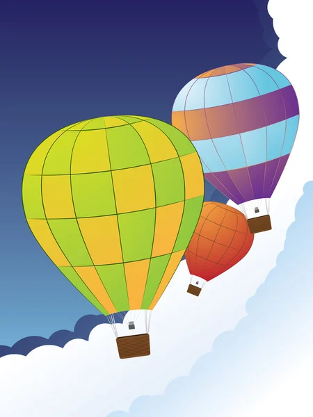 Lucht ballonnen in de lucht — Stockvector