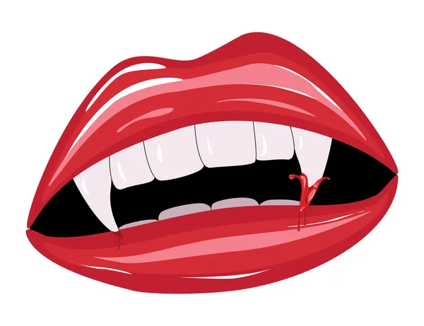 Bouche de vampire — Image vectorielle