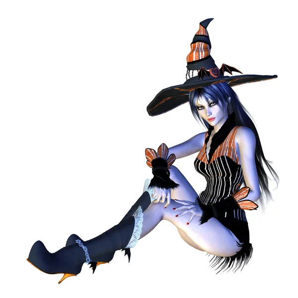 3d halloween witch — Stock Photo, Image