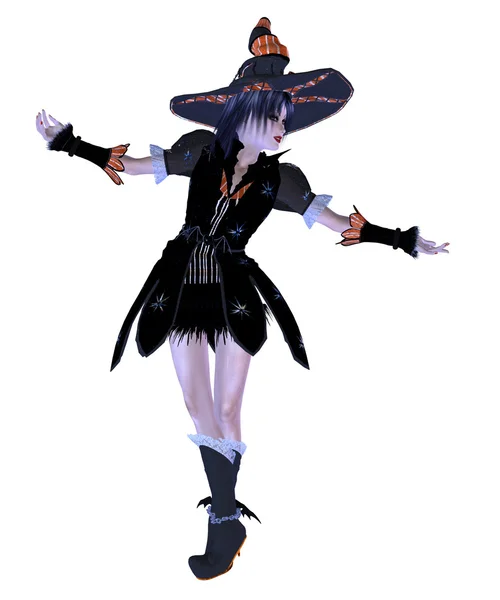 3d halloween witch — Stock Photo, Image