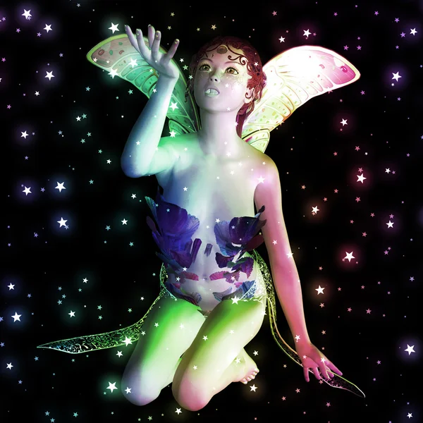 Fairy in stars — Stock Photo, Image