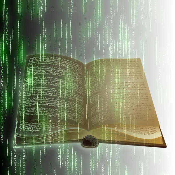 Kitap ve kod — Stok fotoğraf