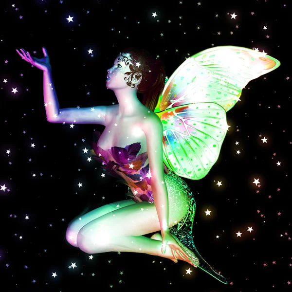 Fairy in stars — Stock Photo, Image