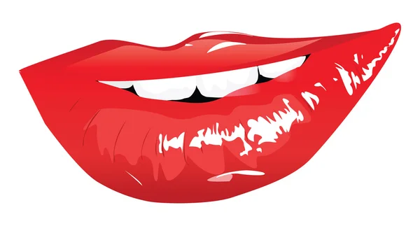 Sensuele rode lippen — Stockvector