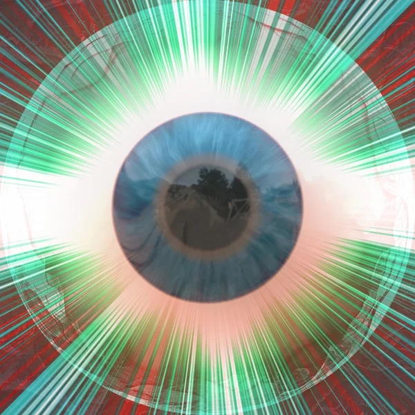 Eyeball com raios — Fotografia de Stock