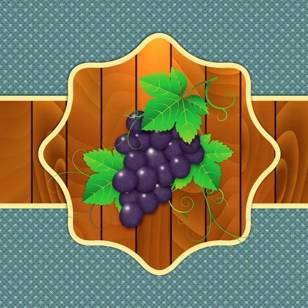 Grapes on a wooden background — Stock Photo, Image