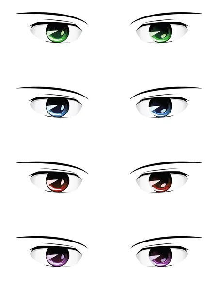 Anime ojos masculinos — Archivo Imágenes Vectoriales