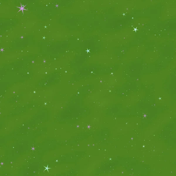 Sterne auf grünem Hintergrund — Stockfoto