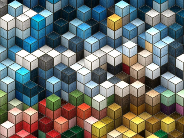 Colorful cubes — Stock Photo, Image