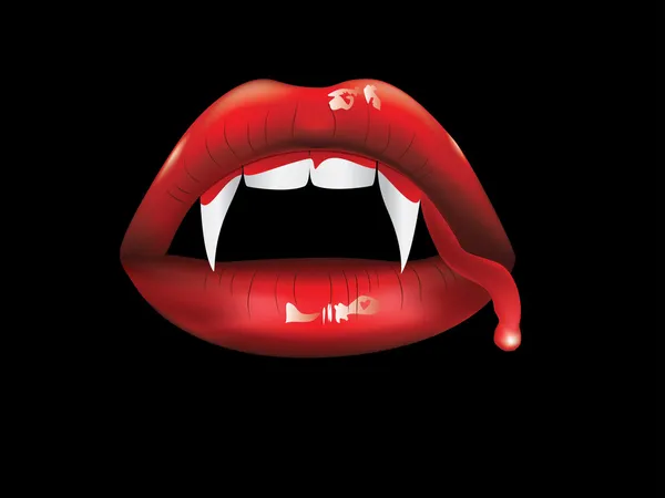 Vampire lips with blood Royalty Free Stock Illustrations