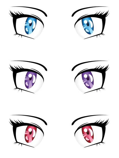 Anime estilo ojos — Archivo Imágenes Vectoriales