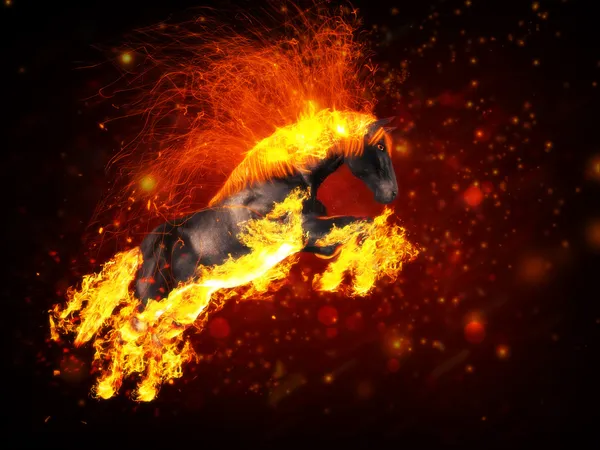 Огненная лошадь — стоковое фото