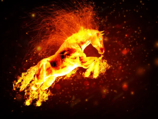 Beautiful running fiery — Stock Photo, Image
