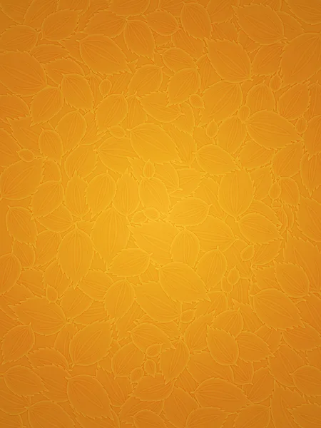 Orange background with leaves — Stock Photo, Image