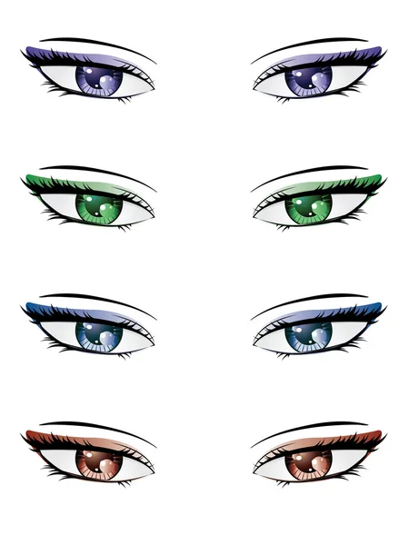 Anime estilo ojos — Vector de stock