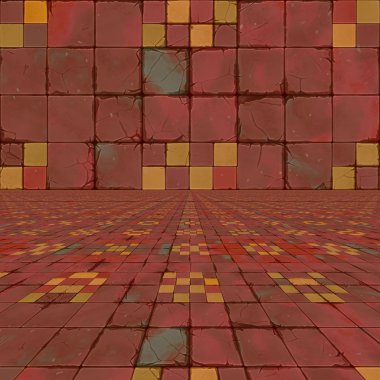 çarpık renkli kareler