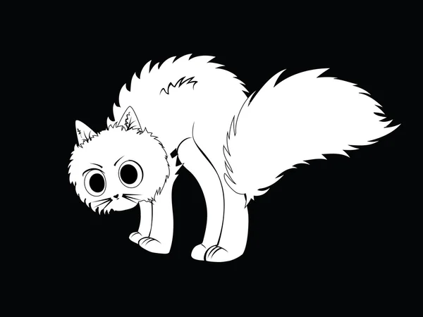 卡通白色小猫 — 图库矢量图片