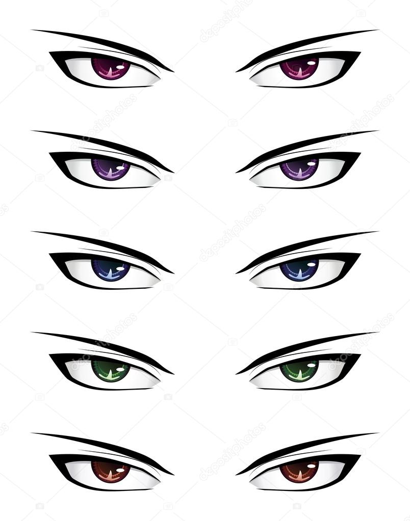 Anime olhos masculinos vetor(es) de stock de ©artshock 34612211