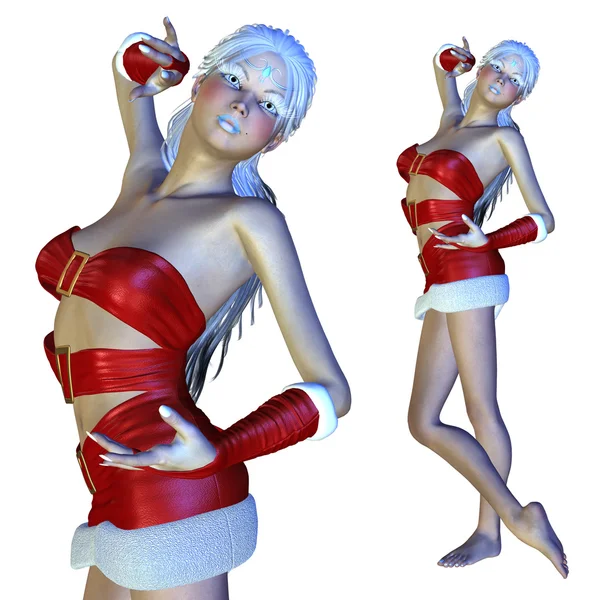 3D santa dziewczyna — Zdjęcie stockowe