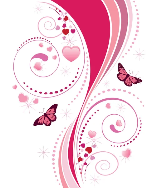 Pink swirl ornament — Stockvector