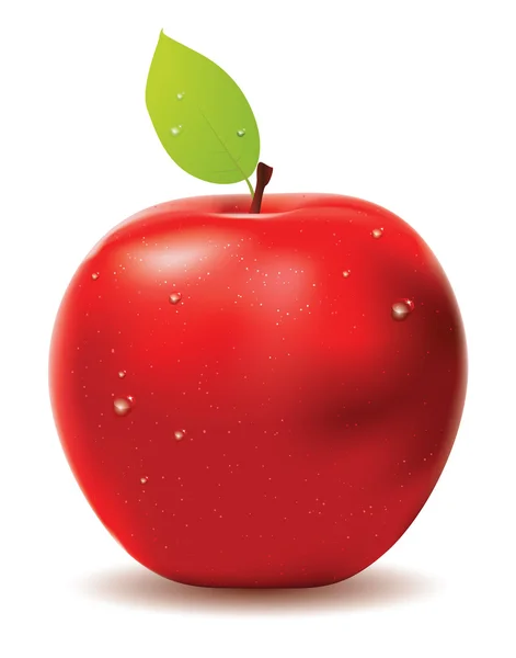 Świeże czerwone jabłko — Wektor stockowy
