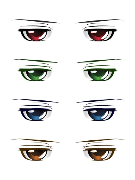Kleurrijke mannelijke ogen — Stockvector