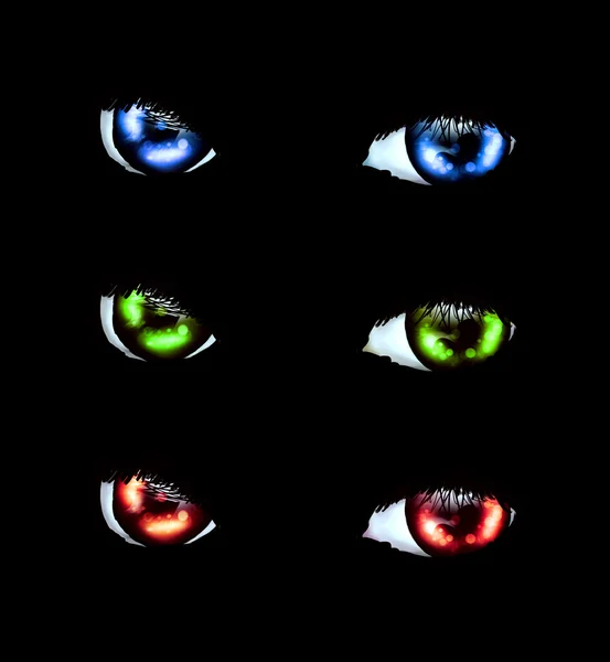 Olhos em preto — Fotografia de Stock