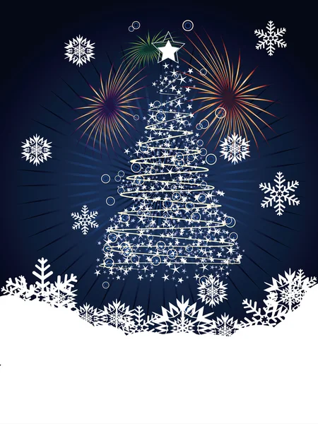 Abstract Christmas tree — Stock Vector