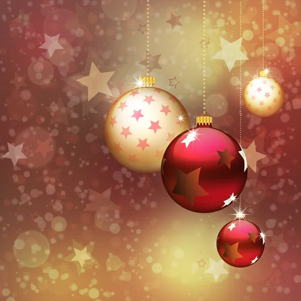 Red and gold Christmas balls — Stock Photo, Image