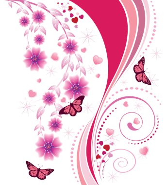 Pembe çiçek süsleme