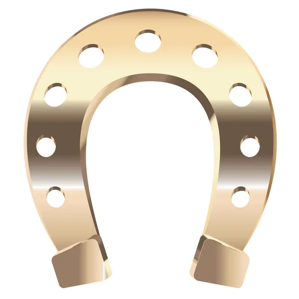 Gold horseshoe — Stock Vector