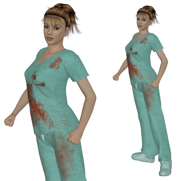 Verpleegkundige in scrubs — Stockfoto