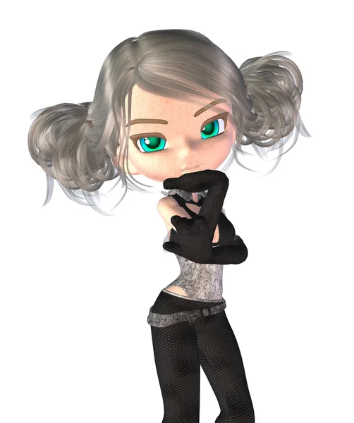 3 d の toon のファッションの女の子 — ストック写真