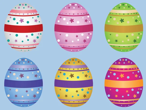 Ovos de Páscoa decorativos — Vetor de Stock