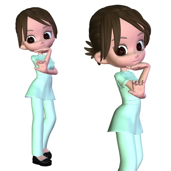 3d Cartoon nurse — Stock Photo, Image