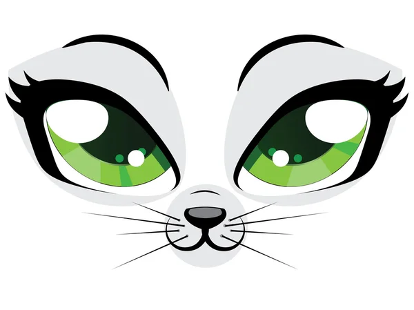 Cara de gatito — Vector de stock