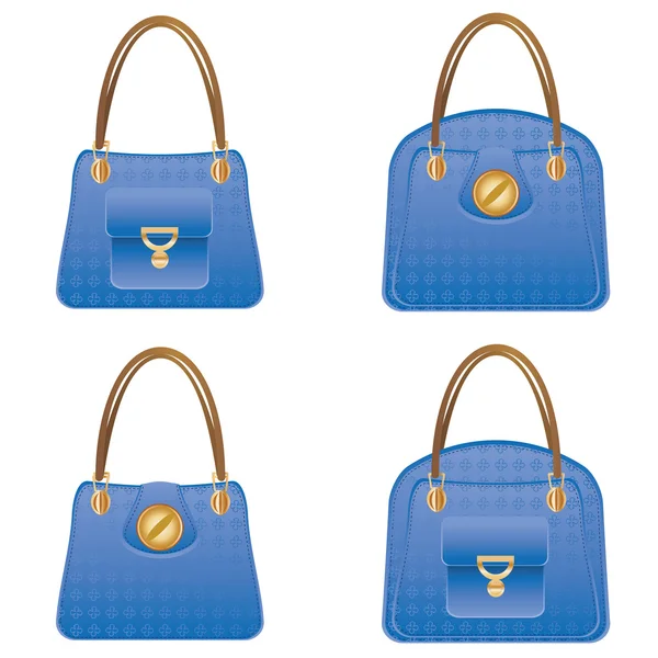 Blaue Handtaschen — Stockvektor