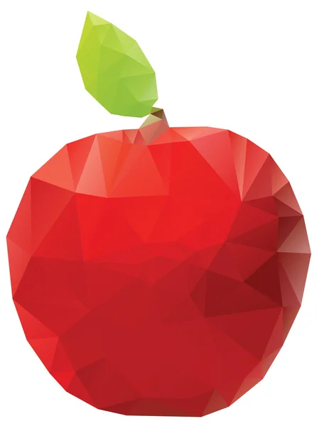 Γεωμετρική κόκκινο μήλο — Διανυσματικό Αρχείο