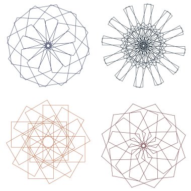 renkli spirographs